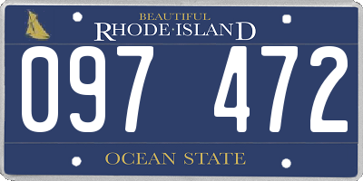 RI license plate 097472