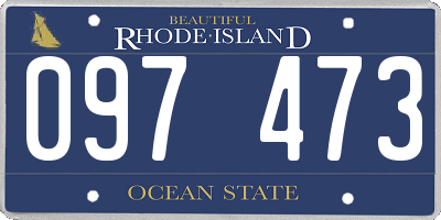 RI license plate 097473
