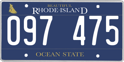 RI license plate 097475