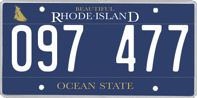 RI license plate 097477