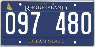 RI license plate 097480