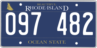 RI license plate 097482