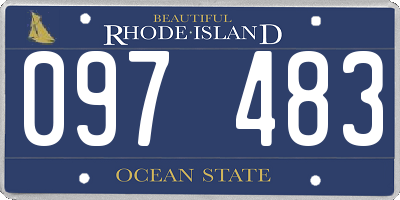 RI license plate 097483