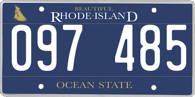 RI license plate 097485