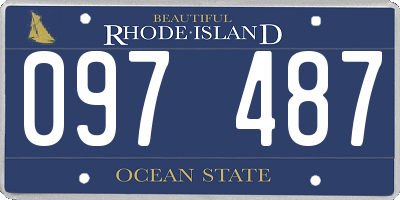 RI license plate 097487