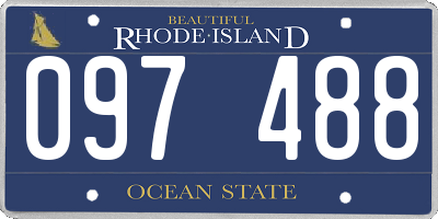 RI license plate 097488