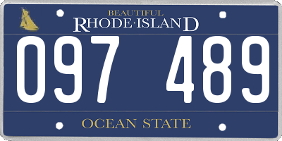 RI license plate 097489