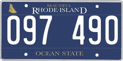 RI license plate 097490