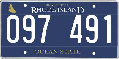 RI license plate 097491