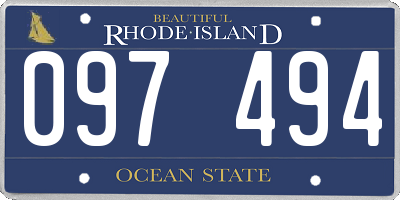 RI license plate 097494