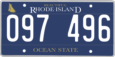 RI license plate 097496