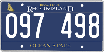 RI license plate 097498