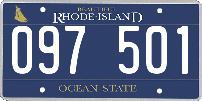 RI license plate 097501