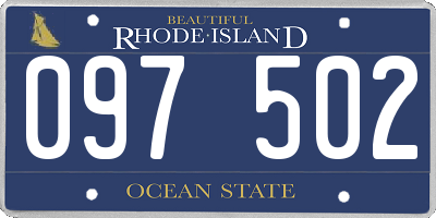 RI license plate 097502