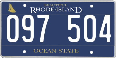 RI license plate 097504