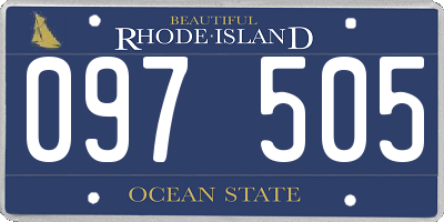 RI license plate 097505