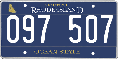 RI license plate 097507