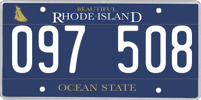 RI license plate 097508