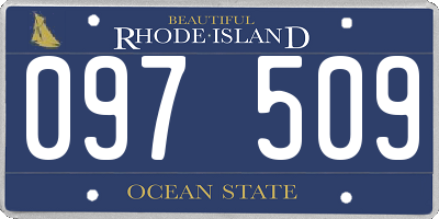 RI license plate 097509
