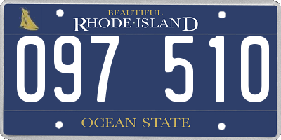 RI license plate 097510
