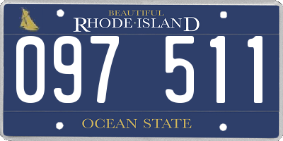 RI license plate 097511