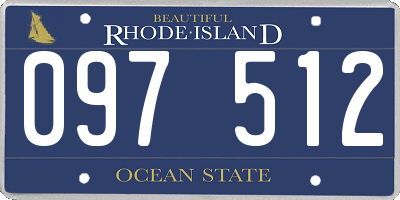 RI license plate 097512