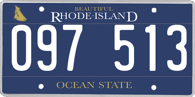 RI license plate 097513