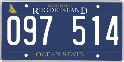 RI license plate 097514