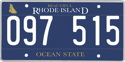 RI license plate 097515