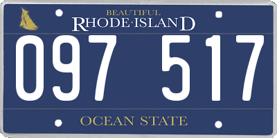 RI license plate 097517