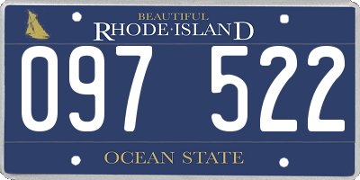 RI license plate 097522