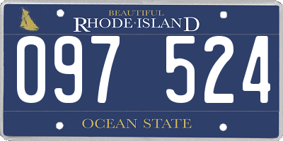RI license plate 097524