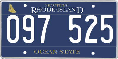 RI license plate 097525