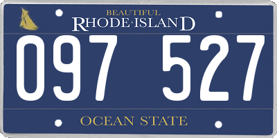 RI license plate 097527