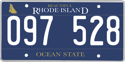 RI license plate 097528