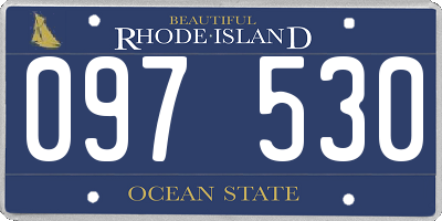 RI license plate 097530