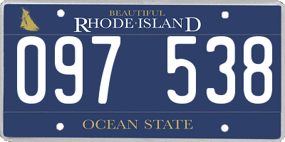 RI license plate 097538