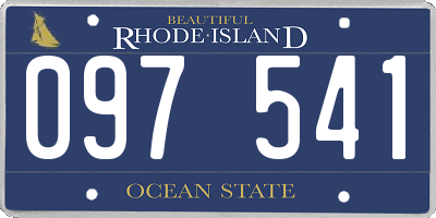 RI license plate 097541