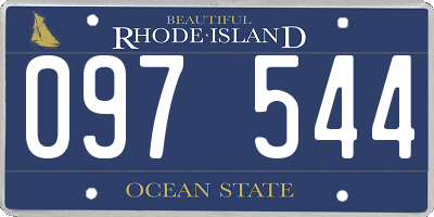 RI license plate 097544