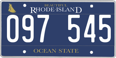 RI license plate 097545