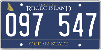 RI license plate 097547