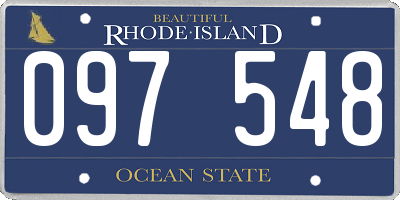 RI license plate 097548