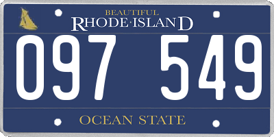 RI license plate 097549