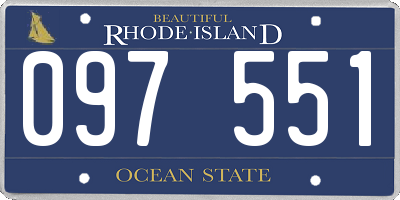 RI license plate 097551