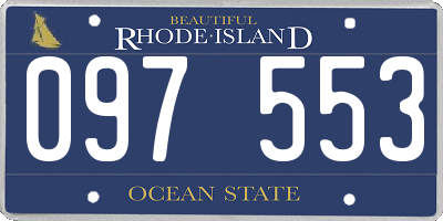 RI license plate 097553