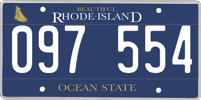 RI license plate 097554