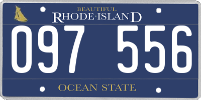 RI license plate 097556