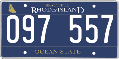 RI license plate 097557