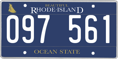 RI license plate 097561