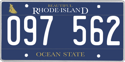 RI license plate 097562